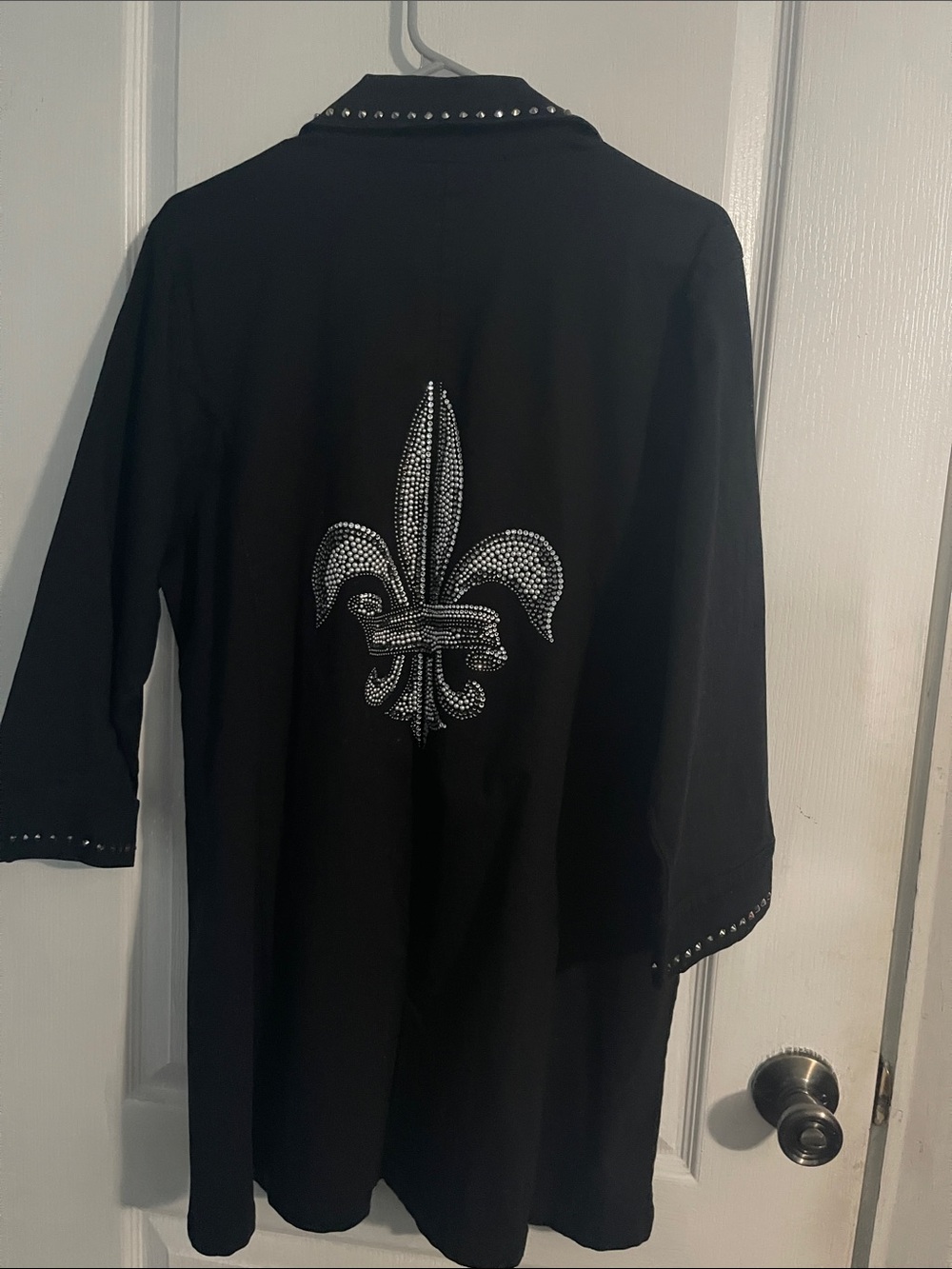 Black Studded Fleur-de-Lis Blazer JacketGreat for Saints fans